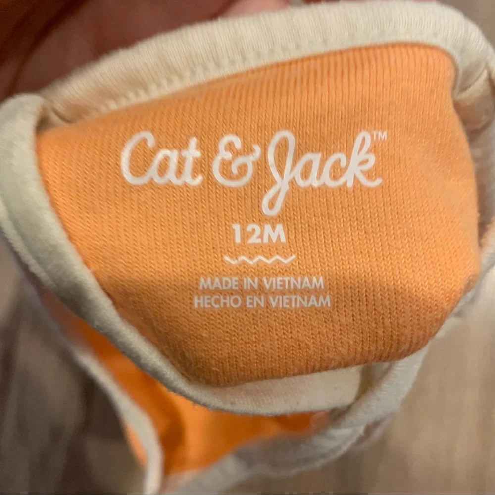 ☀️ 3/$15 Cat & Jack Orange Terry Cloth Racer Back Tank Top - Picture 2 of 3